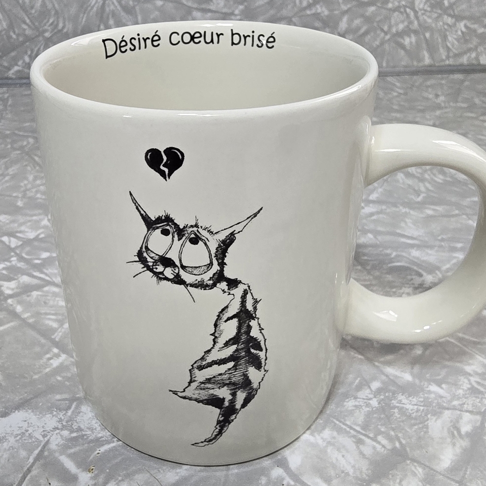 Cats Of Paris Broken-Hearted Cat Mug
